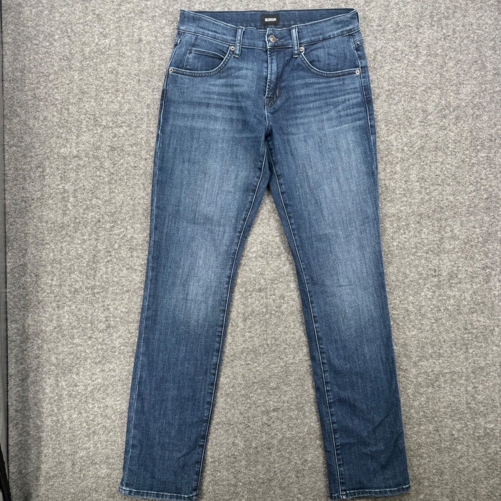 Hudson Blake Slim Straight Jeans Mens 30 Blue Medium Wash Casual Designer
